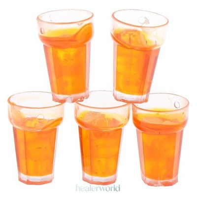 10PC 1:12 Scale Dollhouse Miniature Lemon Drinks Summer Party Resin Accessories