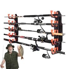 Fishing Rod Holders, Fishing Pole Holders For Garage, Wall Or Ceiling Mounted