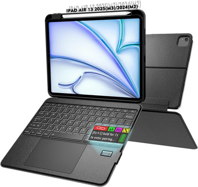 Doohoeek Tastatur Hülle Mit Lcd-Display Für Ipad Air 13 Zoll 2025(M3)/2024(M2), 