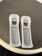 2 Nintendo Wii OEM Remote Controller Sleeve Silicone Rubber Grip Clear