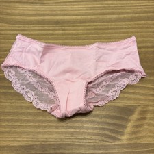 Victoria  s Secret Hipster Panty Pink Lace Trim Cotton Blend Underwear