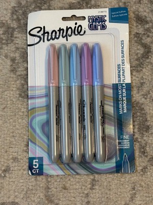 NEW Sharpie 5 Pack - MYSTIC GEMS Special Edition Fine Point Permanent Markers