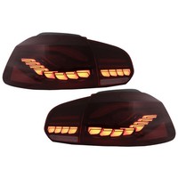 RüCkleuchten Voll LED FüR VW Golf 6 VI 08-13 Red Smoke Sequential Dynamic Lhd...