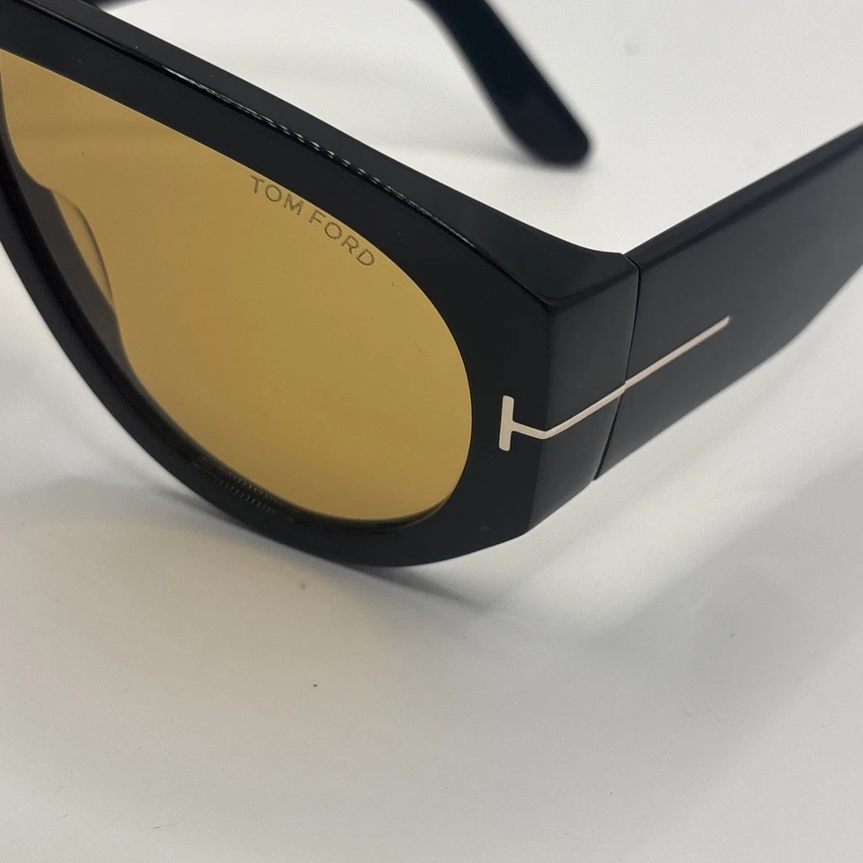 Óculos de Sol Aviador Masculino Tom Ford FT1044 01E - Marrom Bronson Novo em Folha com Estojo - Imagem 4 de 4