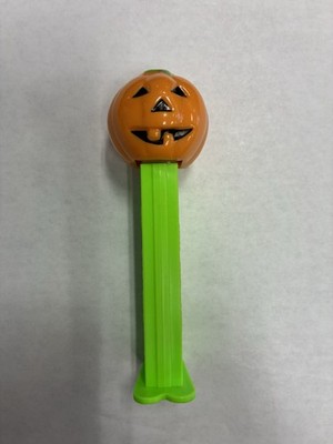 1980 Hungary PEZ Halloween Jack-O'-Lantern Pumpkin Dispenser Green Stem Holiday