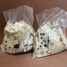 Vintage Carded Button Lot Le Bouton Lansing Rare Incomplete Le Chic Complete