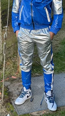 SHINE UP - bleu / argent / réfléchissant - PANTALON - NYLON - Photo 1/4
