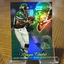 Fleer 1997 Flair Showcase Wayne Chrebet #80 Row 1 New York Jets
