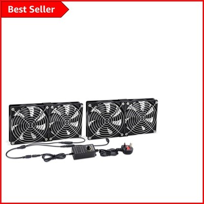 Flüsterleise 4 x 120 mm Metalllüfter mit Drehzahlregelung für ultimative Kühlung
