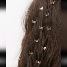 NWT, Gold Butterfly Hair Clips