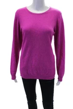 Cashmere Charter Club Womens Cashmere Long Sleeve Sweater Hot Pink Size 1X