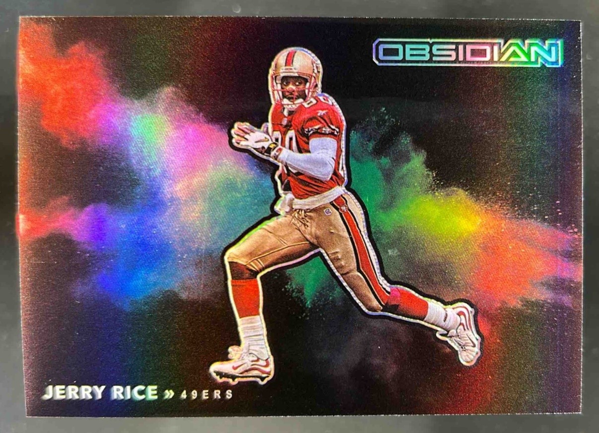 2022 Obsidian Jerry Rice Color Blast SP Black #CCB-JRI 49ers