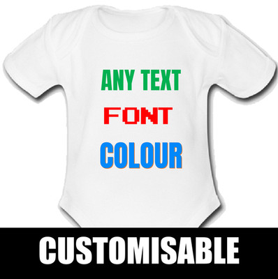 nectar baby grow CUSTOM TEXT / FONT vest babygrow bodysuit bodysuit CUSTOM