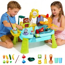 Upgraded Toddler Sand Water Table Toy with Electric Water Pump, Kids Sand Wat...