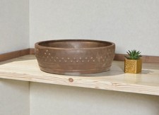 Bonsai Pot Brown Mica Bonsai Pot - Round 14.0" x 3.75" OD Great Gift for Gardner