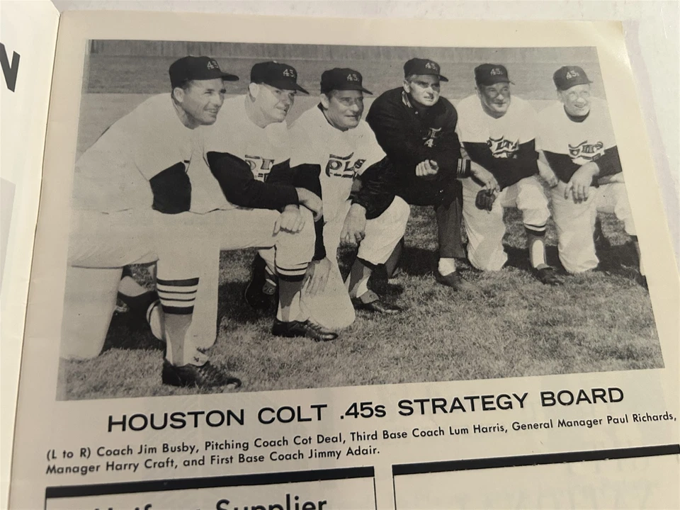 1963 LOS ANGELES Dodgers vs HOUSTON Colt 45s Program RUSTY STAUB Jim WYNN Temple - Image 2 of 4