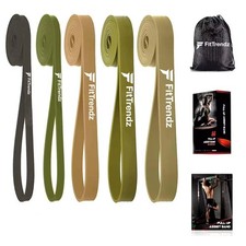 Green Latex Pull-Up Band Set   5 Green Resistance Band for Strength Training ...