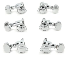 Grover 406C Mid-Size Locking Rotomatics Tuning Machine Set - 3+3 - Chrome