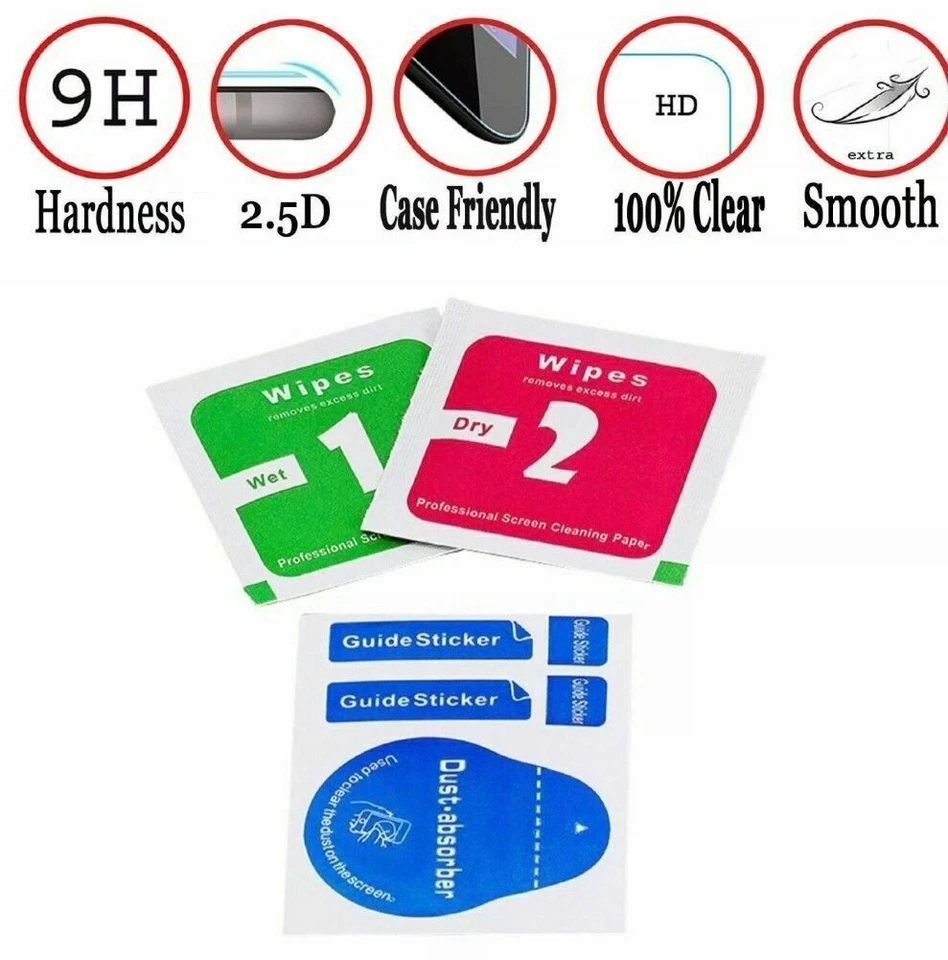 2 件钢化玻璃屏幕保护膜 适用于三星 Galaxy S9 /Plus/S8 Plus Note 8 9  — 第 2/3 张图片