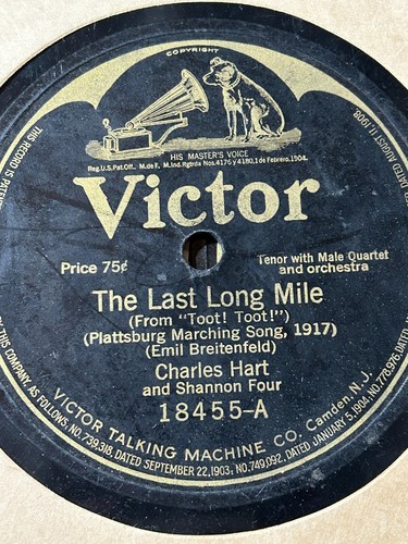 Billy Murray Charles Hart - Last Long Mile / K-K-Katy Victor Batwing 78 WWI