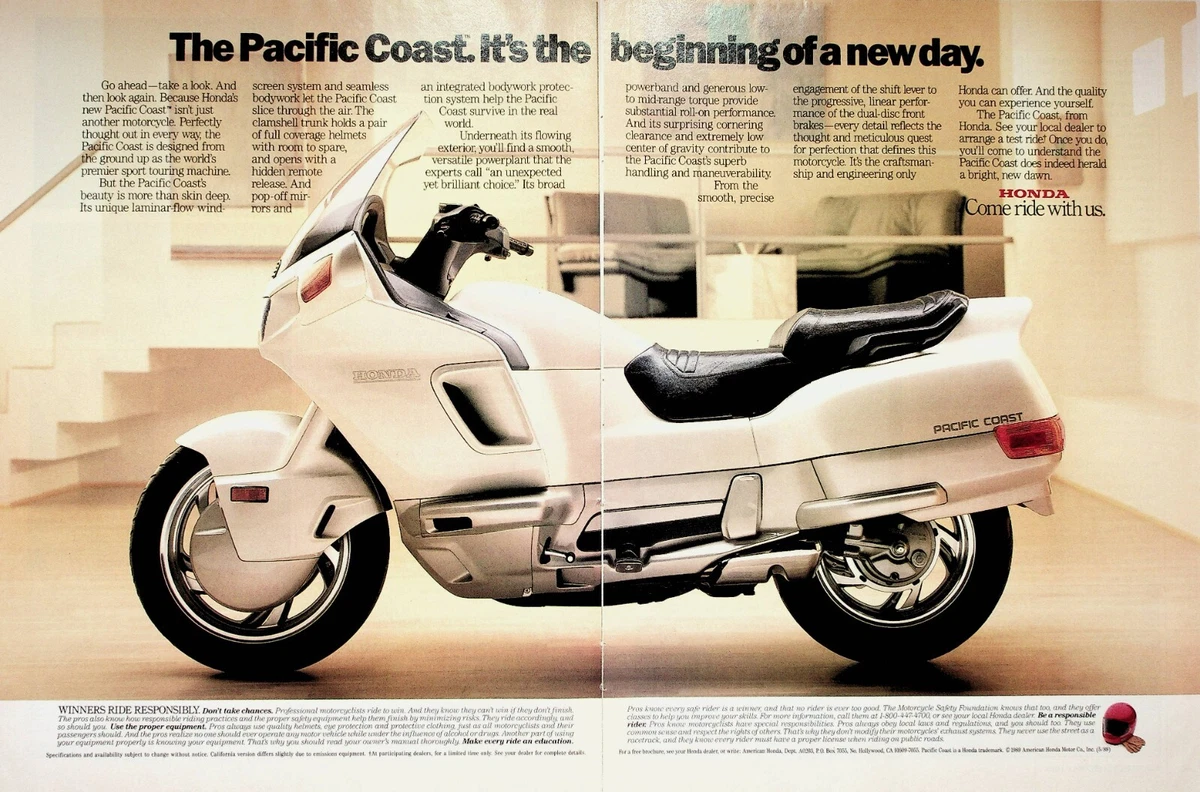 1989 Honda Pacific Coast 2 Page Vintage Motorcycle Ad eBay