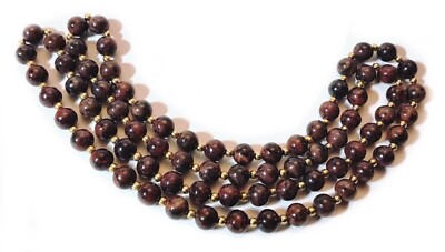 32  Long 8mm Poppy Jasper Bead Necklace