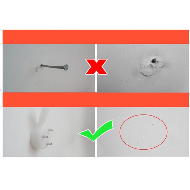 andy cool 20pcs Extra Large Hard Wall Picture Frame Plastic Durable Hooks Hangers With 4-Pin Useful and Practical White