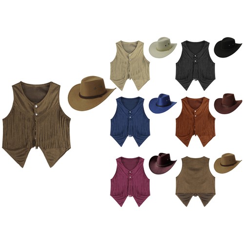Womens Fringe Vest Hippie Waistcoat Concert Tassel Outfits Coat Vintage Jacket - Picture 3 of 67