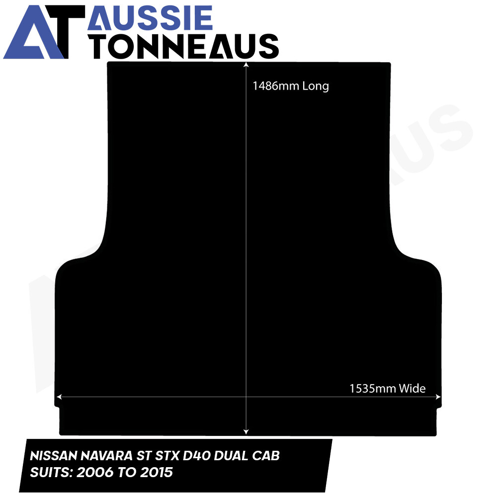Rubber Ute Tub Mat for Nissan Navara Dual Cab STX / ST D40 2006