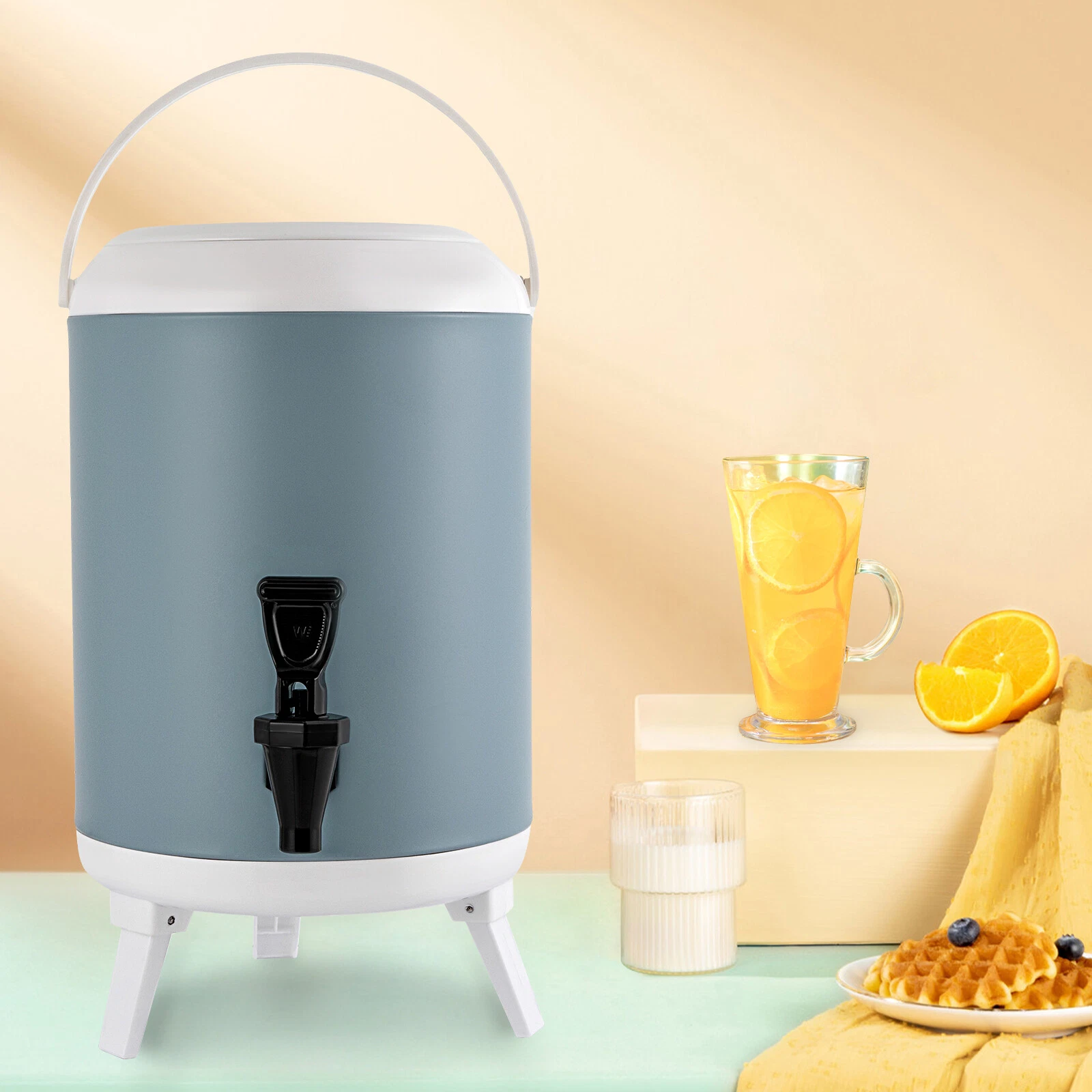 Insulated Beverage Server/Dispenser 1.9 Gallon Hot & Cold Drinks w/Handles Blue
Opens in a new windo