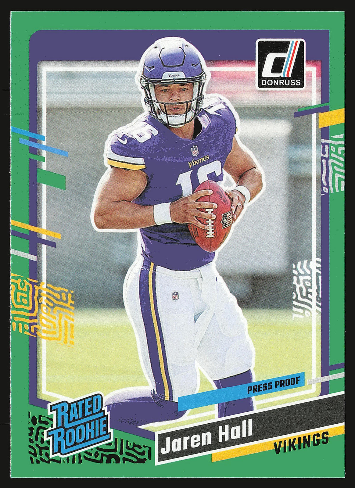 2023 Donruss #367 Jaren Hall Press Proof Green RC