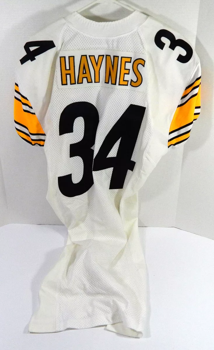 Pittsburgh Steelers Verron Haynes 34 Game Issued White Jersey 46