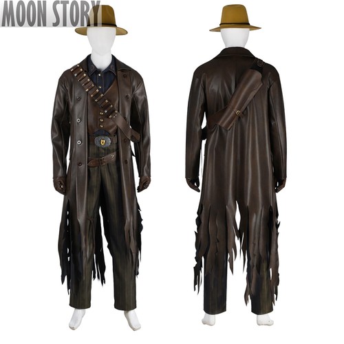 Season 1 Ghoul Cosplay Costume Halloween Carnival AdultMen Leather Jacket Vest