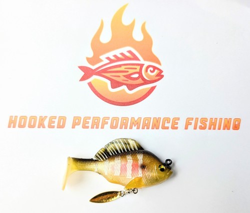 HOOKED PF 3" Soft Plastic Sunfish Sinking Jig Spinner Bait Fishing Lure 12 Clr - Picture 34 of 68