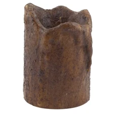 Burnt Mustard Dripped Timer Mini Pillar Candle 4" Tall