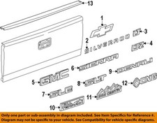 GM OEM 14-20 Colorado Pick Up Box Exterior Trim-Nameplate 23256178