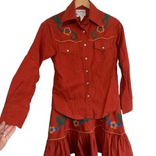 Vintage salaminder Kansas City Western skirt set