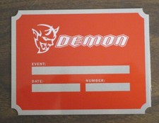 2018 Dodge Demon Press Release Kit Metal Plate Blank New York Auto Show 2018