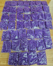 Bulk Lot 44,000 Metallic Purple Plastic Pearls 4mm Tiny Round Craft Beads