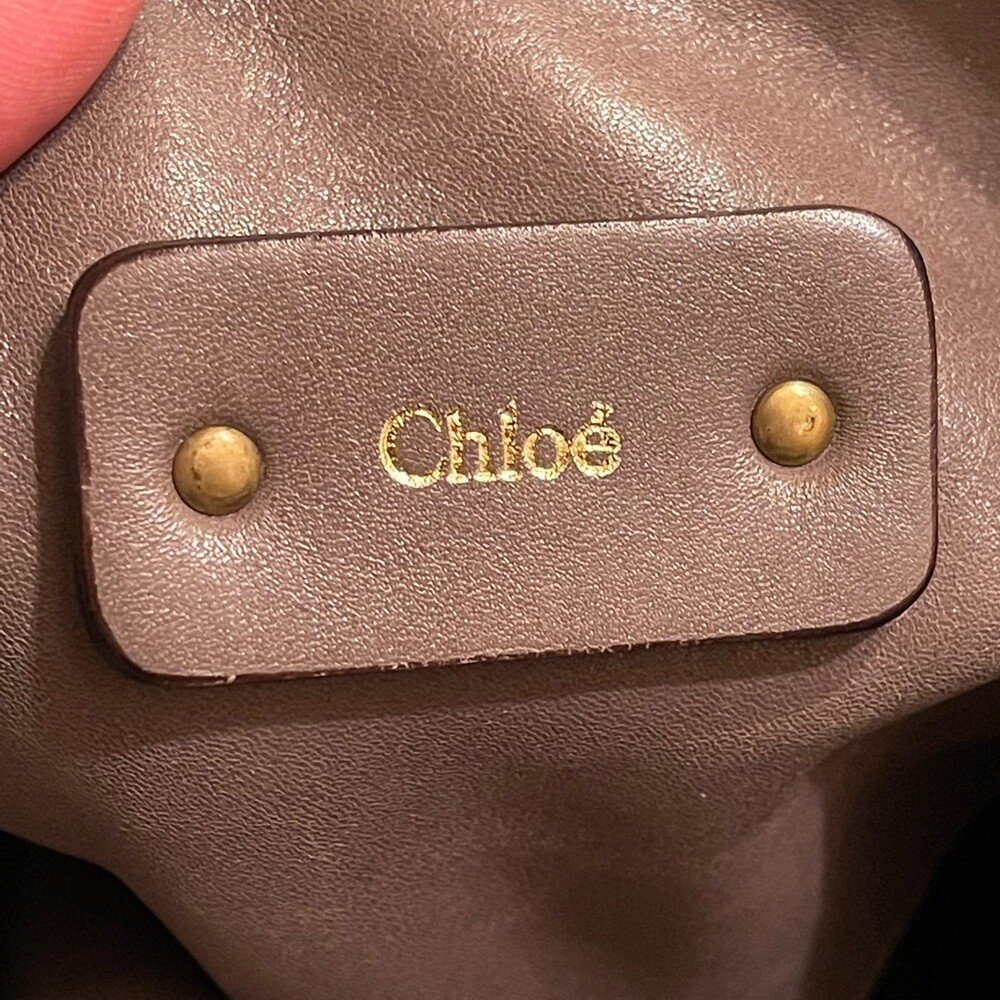 Chloe Taupe Python Leather Joan Bucket Bag AUTHENTIC RARE 2000 Vintage image 8