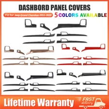 ??Interior Dashboard Panel + Door Handle Cover Trim For Grand Cherokee 2011-2020