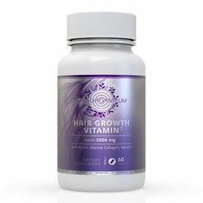 Hair Growth Vitamins With Biotin. Supplement For Women  Men. Faster Hair Growth