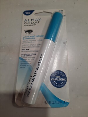 Almay One Coat Multi Benefit Mascara, 503 Black Brown, Pure Hypoallergenic