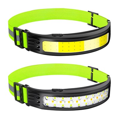 Waterproof COB LED Headlamp Sensor Head Torch USB Rechargeable Headlight 5 Modes