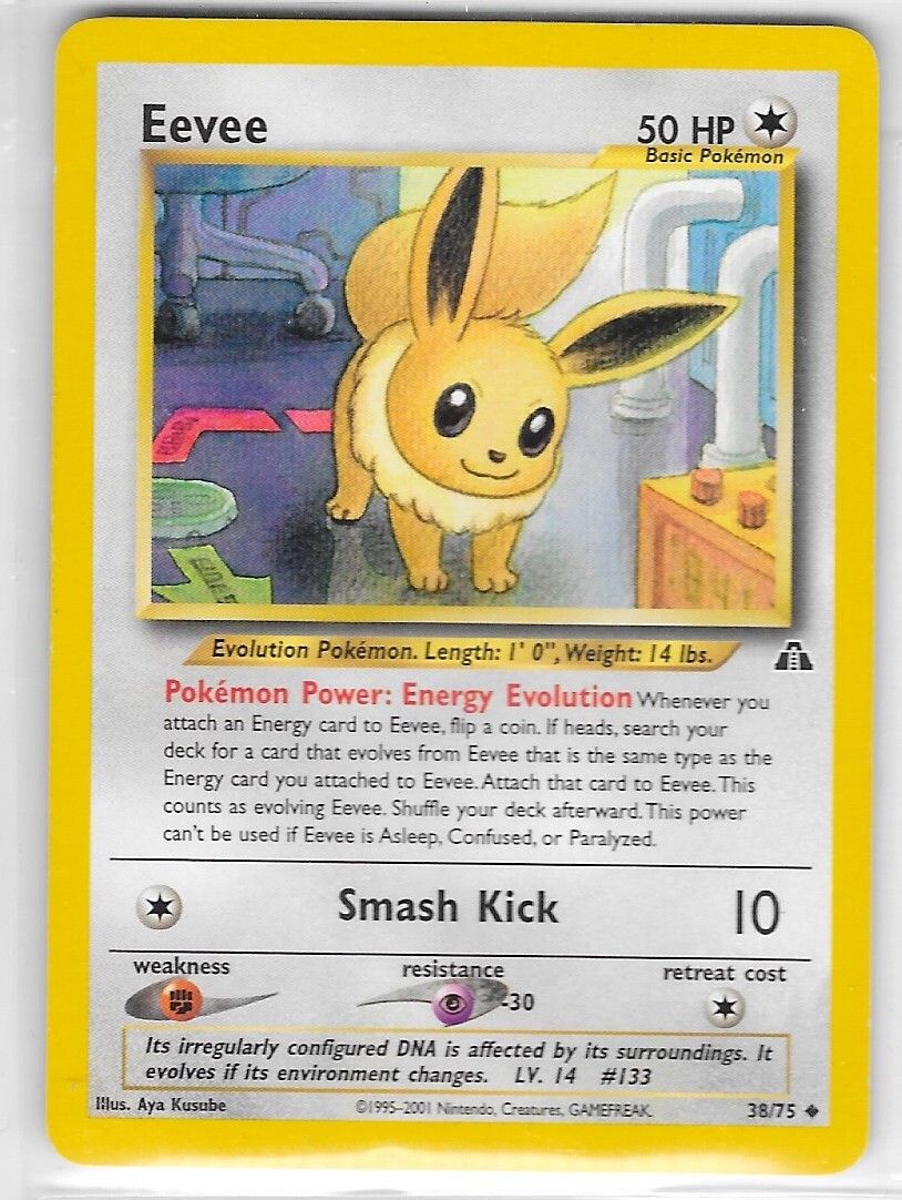 POKEMON CARD - EEVEE 38/75 NEO DISCOVERY LP/NM