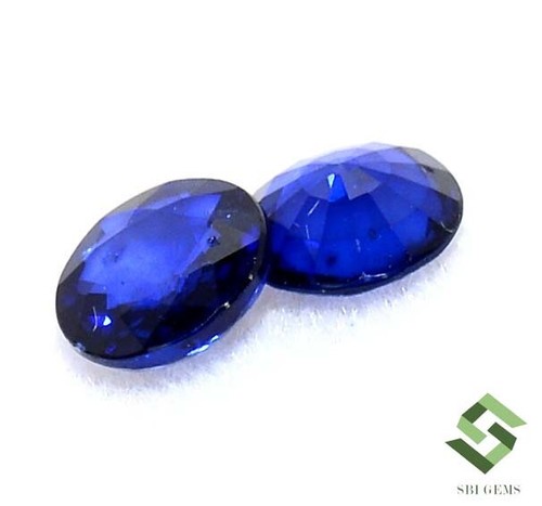 6x6 MM Natürlich Blauer Saphir Rund Facettiert Paar 1.60 Karat Lose Edelsteine - Bild 4 von 7