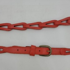 Corbani Belt 37" Orange Leather Uruguay