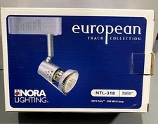 Nora NTL-318S - European Style Italia Low Voltage Track Fixture - Silver