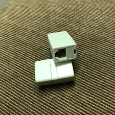 4C RJ11 Telephone Phone Jack Line Coupler Adapter Connector for Exten Cord Beige