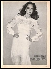 1981 Andre Laug Designer Clothing Vintage PRINT AD Holt Renfrew Fashion Store 